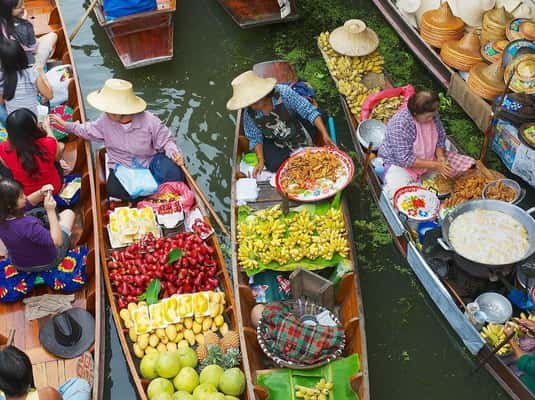 Bangkok: Train Market & Floating Market with Boat Ride
