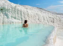 Bodrum:Pamukkale Cotton Castle & Hierapolis Day Trip w/Lunch side 1