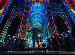 Brussels Cathedral: Immersive Sound and Light Show – Luminiscence side 1
