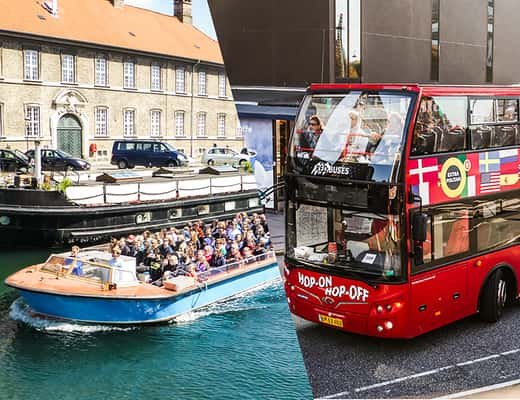 Copenhagen: Hop-On Hop-Off Bus Tour with Boat Tour Option