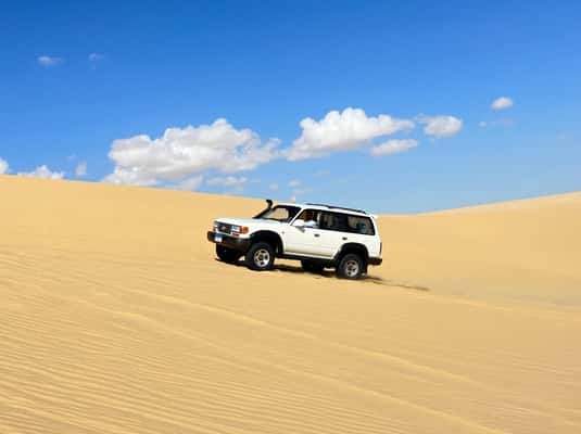 From Cairo: Desert Safari, Camel Ride, Magic Lake, & Lunch